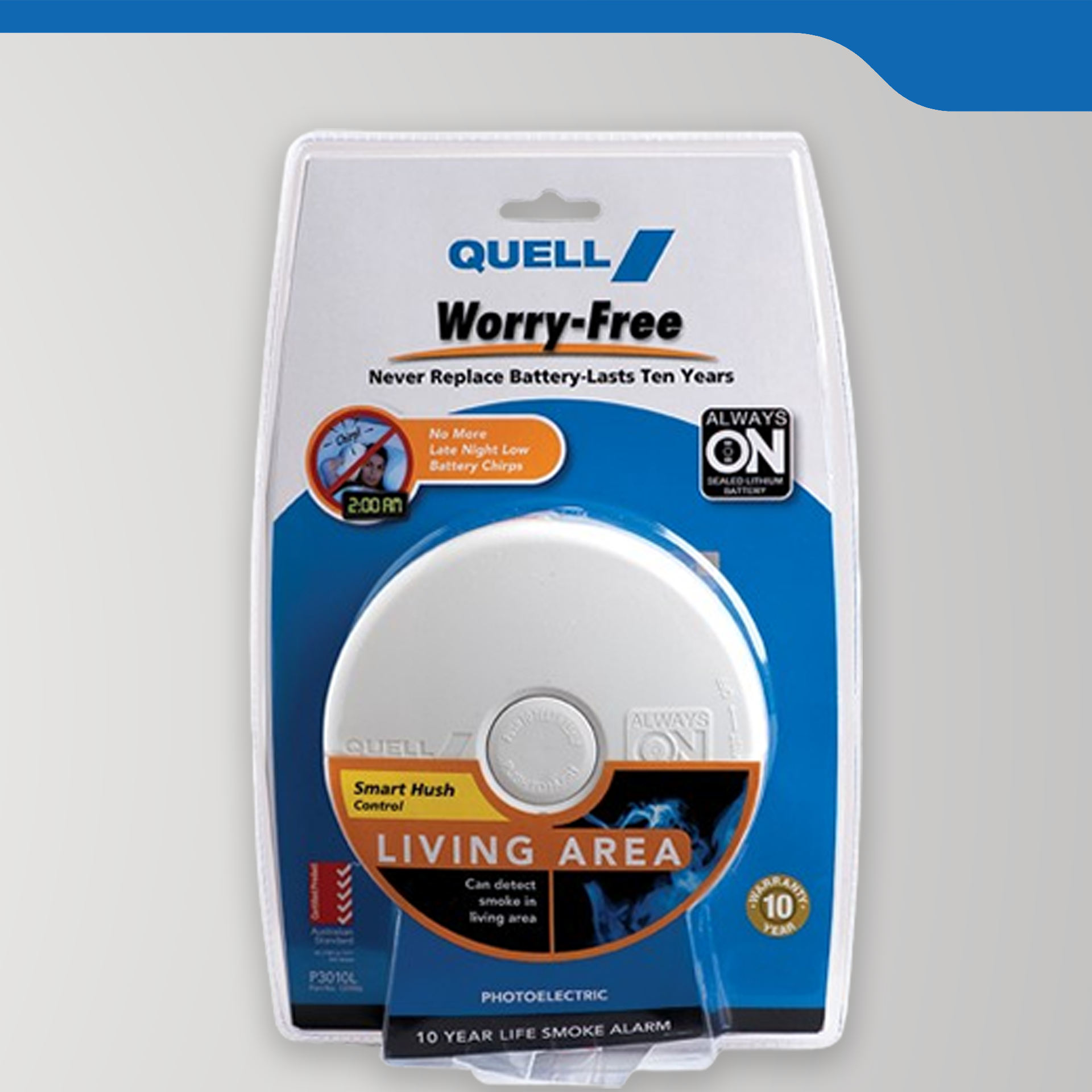 Worry-Free Photoelectric Smoke Alarm (Living Area)