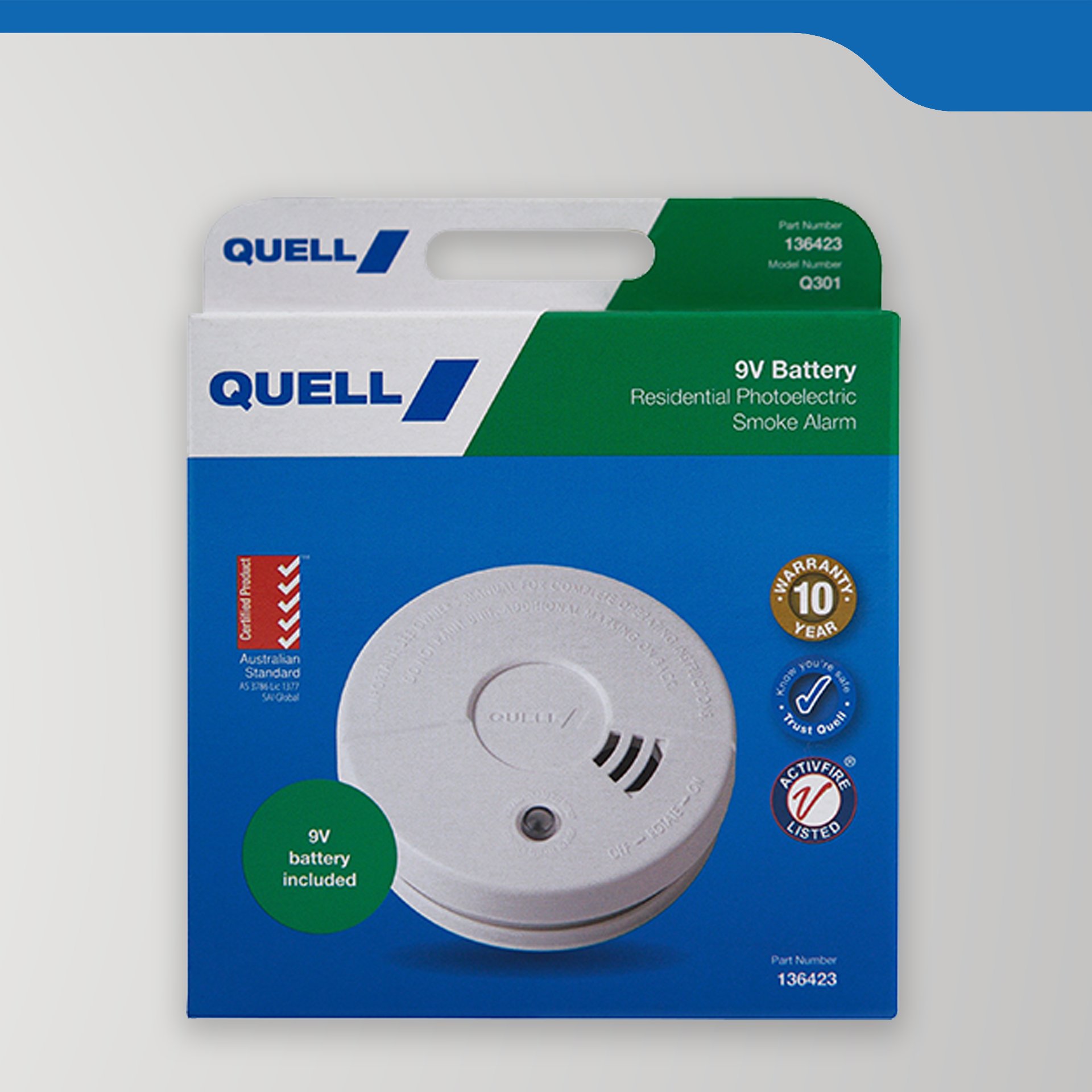 9V Photoelectric Smoke Alarm (Trade Box)