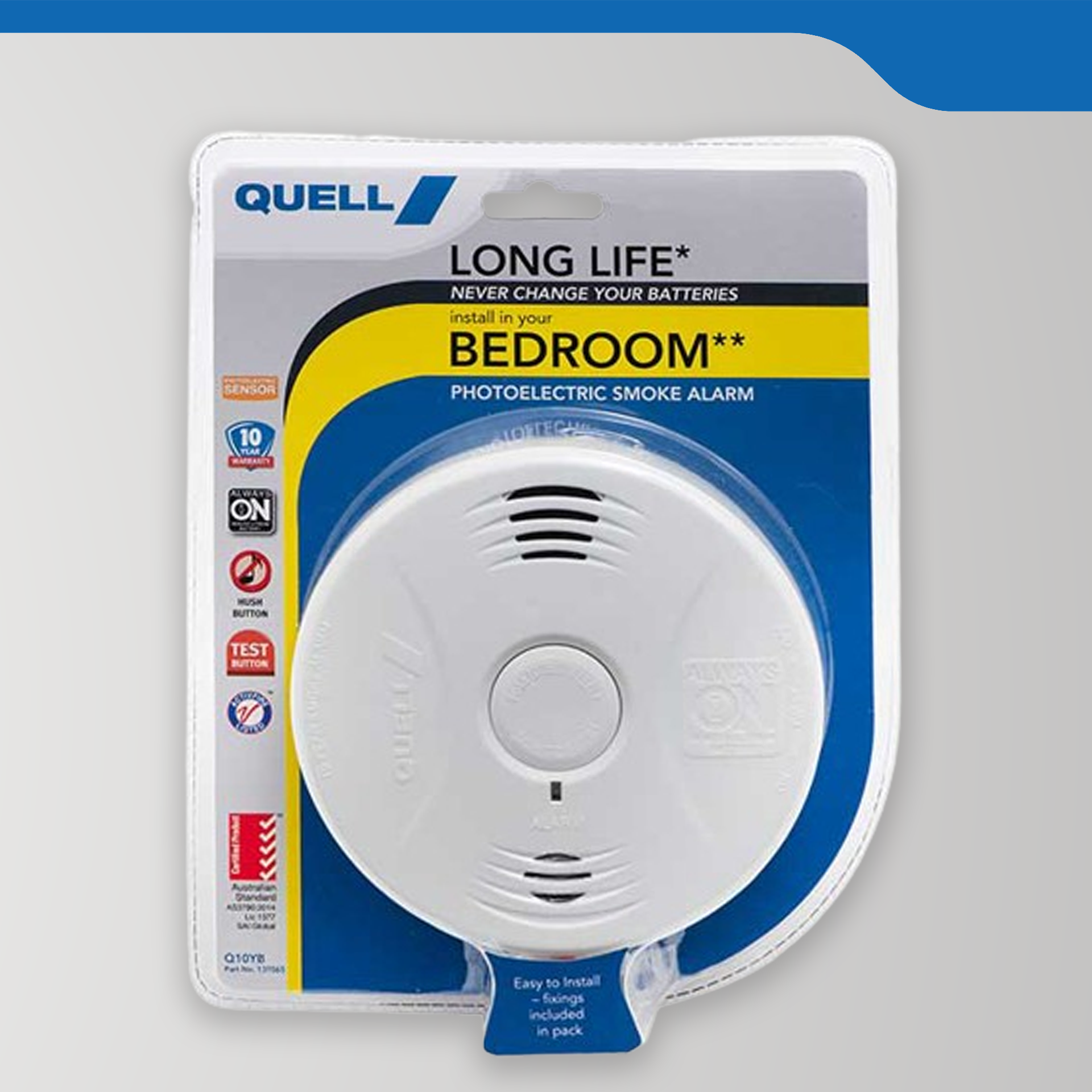 Long Life Photoelectric Smoke Alarm (Bedroom) with Voice Alert