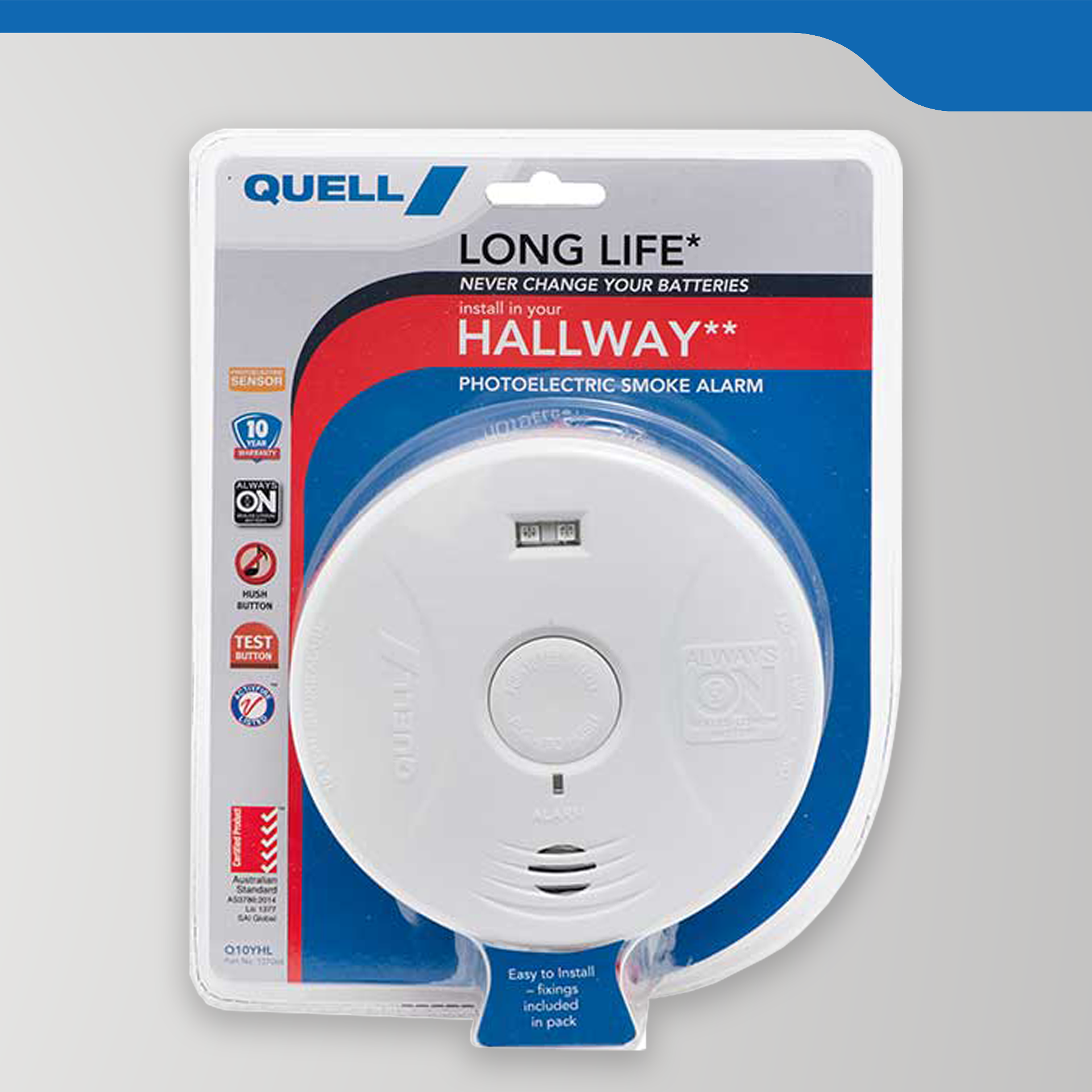 Long Life Photoelectric Smoke Alarm (Hallway) with Escape Light