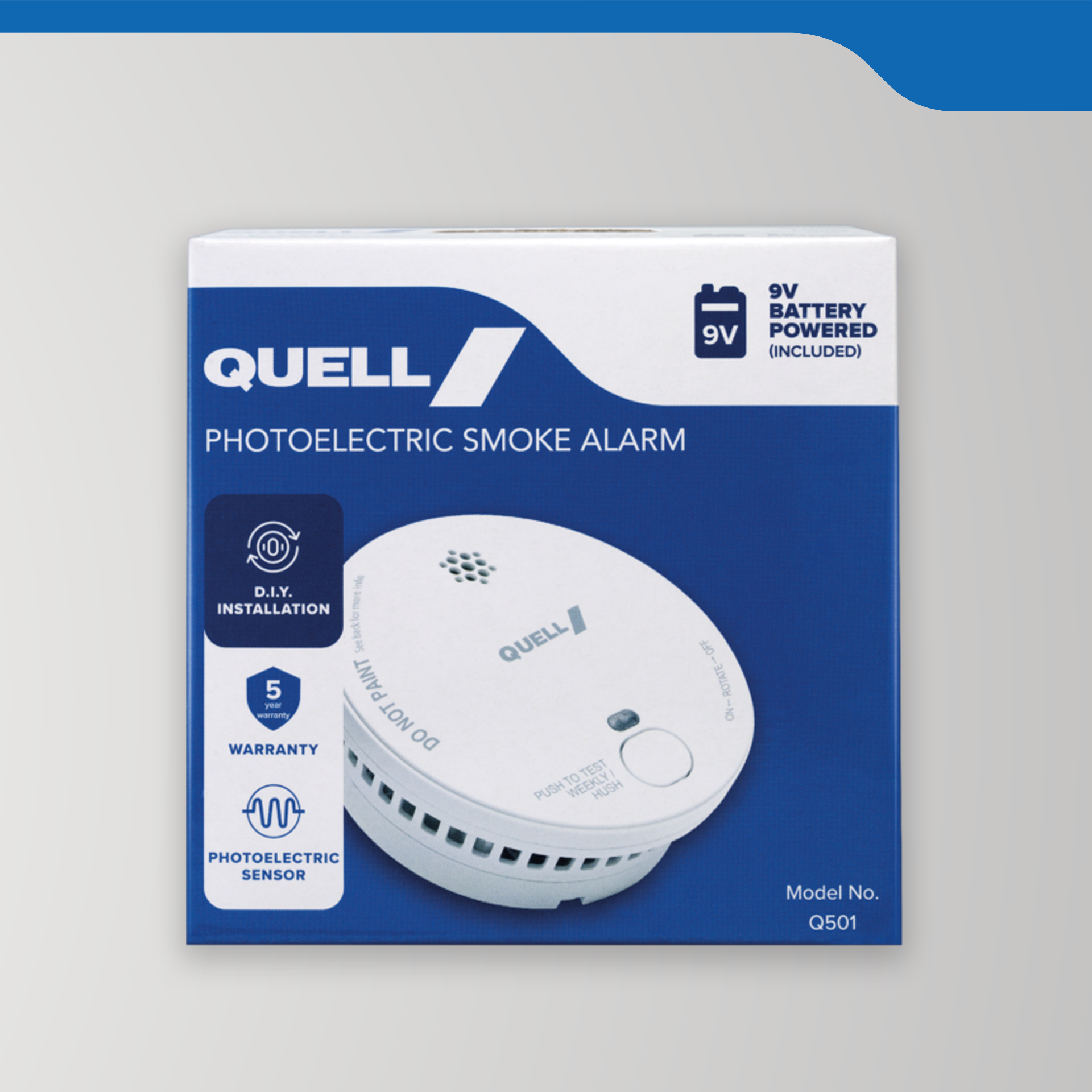 Q501 Photoelectric 9V Smoke Alarm Trade Box