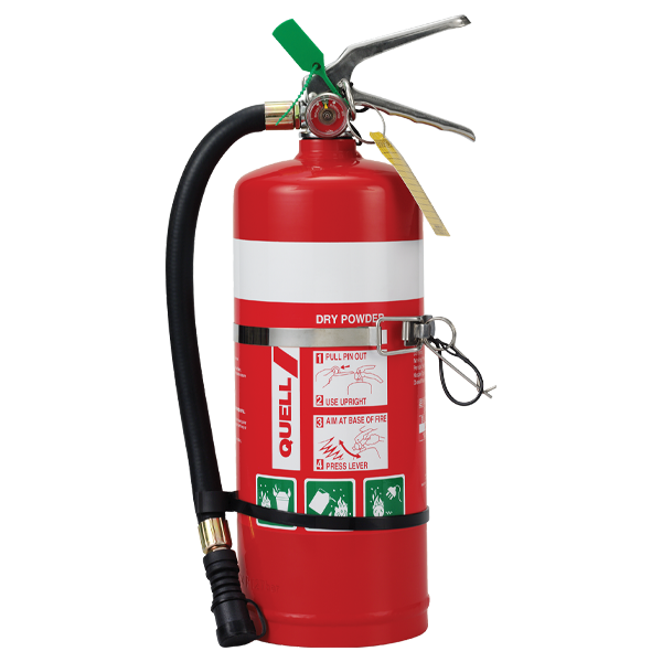 2.5kg Fire Extinguisher with Metal Service Tag (3A:40B:E)